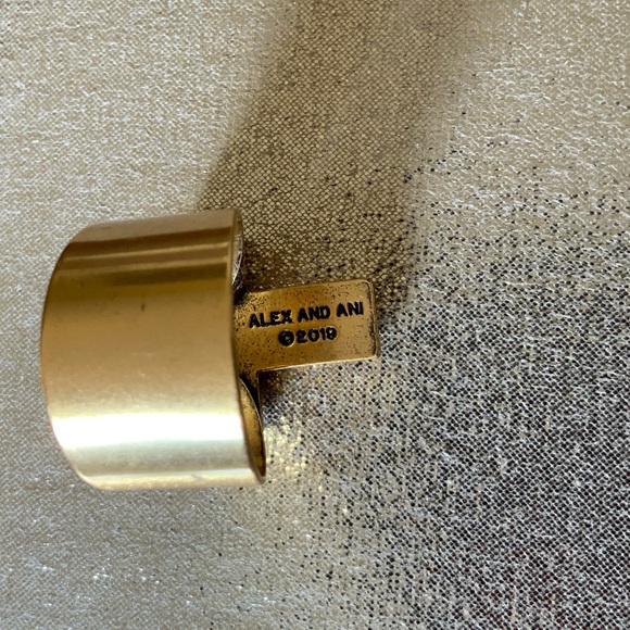 ALEX and ANI Crystal Cross Cocktail Ring - Picture 4 of 12